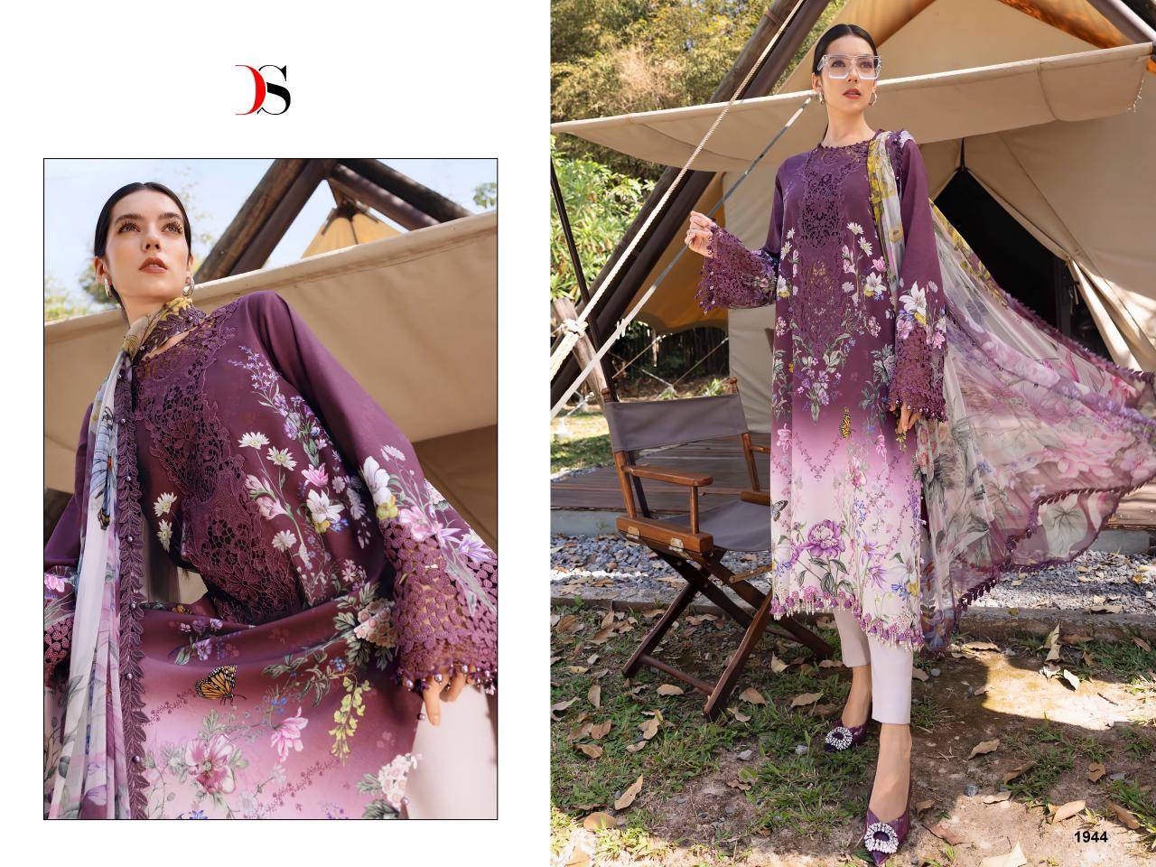 MARIA B. Mprint-6  by DEEPSY SUITS 1941 TO 1948 SERIES Pakistani Stylish Embroidered Pure Cotton Dresses At Wholesale Price